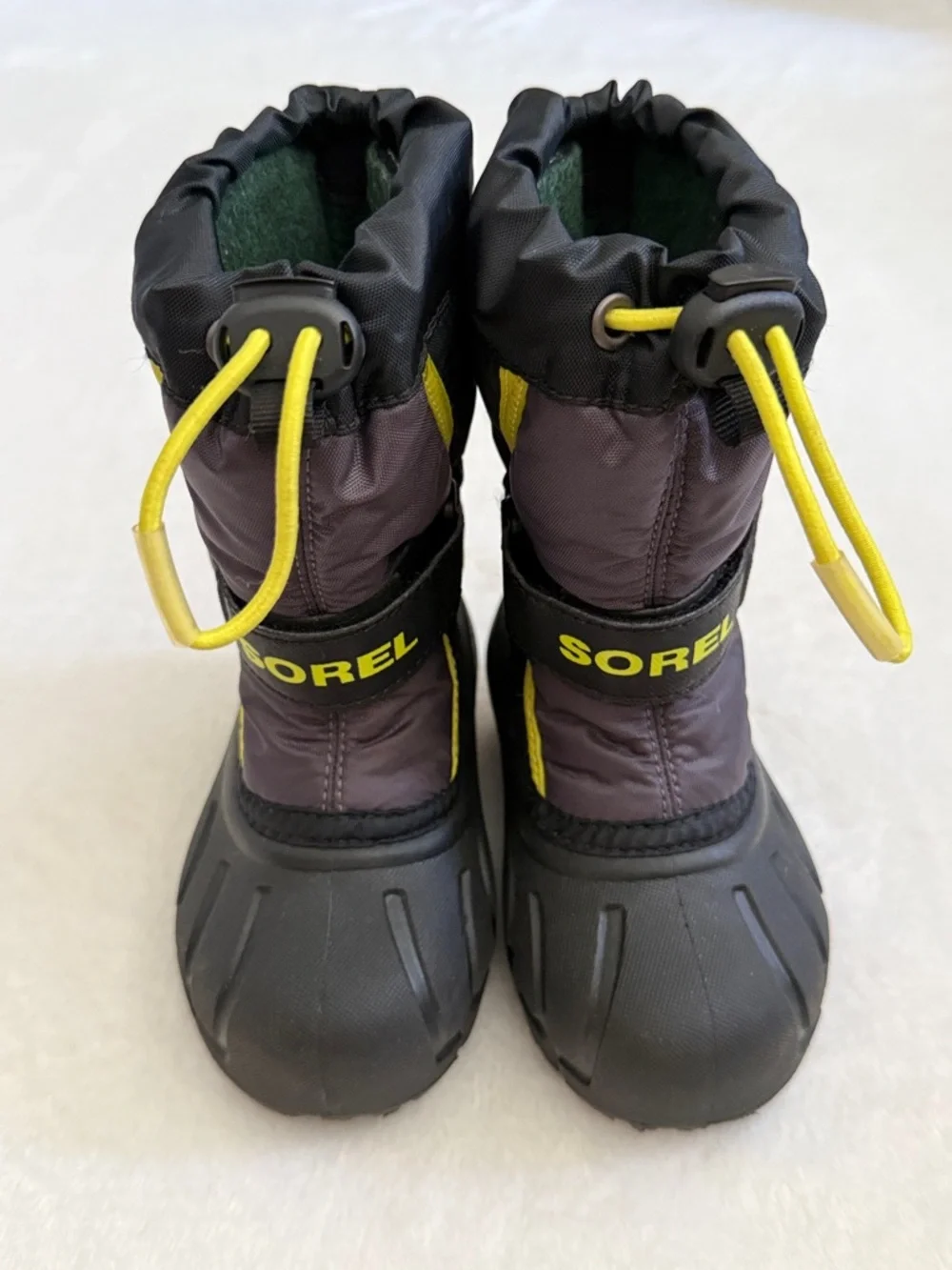 Sorel | Flurry Waterproof Insulated Winter Snow Boots Black Neon (7 Toddler)